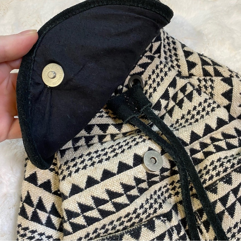 American Eagle Drawstring Tribal Aztec Print Embr… - image 5